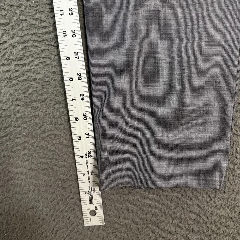 J Crew Dress Pants Mens 32x34 Gray Ludlow Slim Fit Four Season Wool Stretch